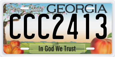 GA license plate CCC2413