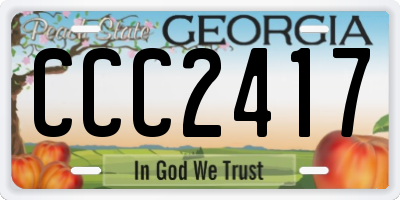 GA license plate CCC2417