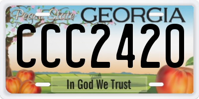 GA license plate CCC2420