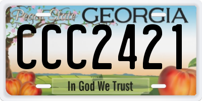 GA license plate CCC2421