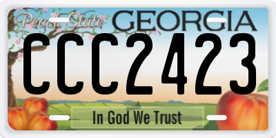 GA license plate CCC2423