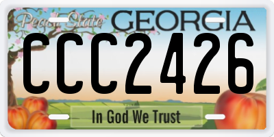 GA license plate CCC2426