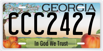 GA license plate CCC2427