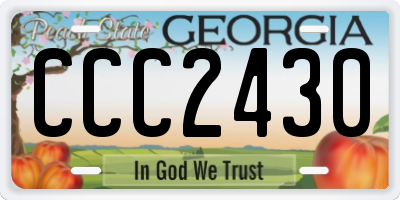 GA license plate CCC2430