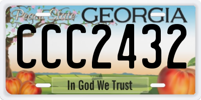 GA license plate CCC2432