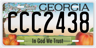 GA license plate CCC2438