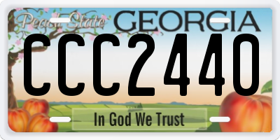 GA license plate CCC2440