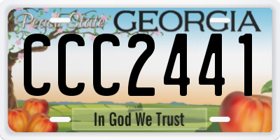 GA license plate CCC2441