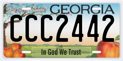 GA license plate CCC2442