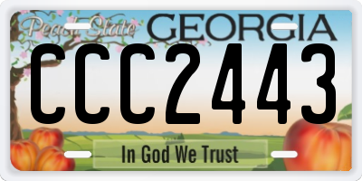 GA license plate CCC2443