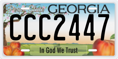 GA license plate CCC2447