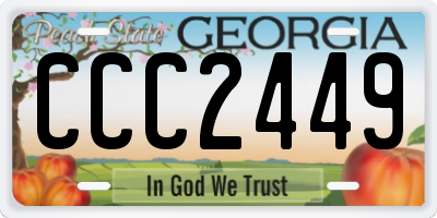 GA license plate CCC2449