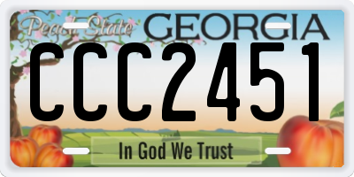 GA license plate CCC2451