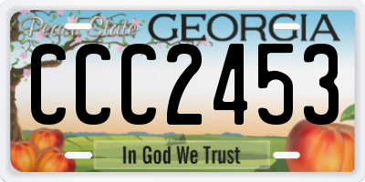 GA license plate CCC2453