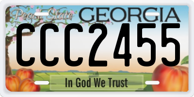 GA license plate CCC2455