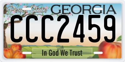 GA license plate CCC2459
