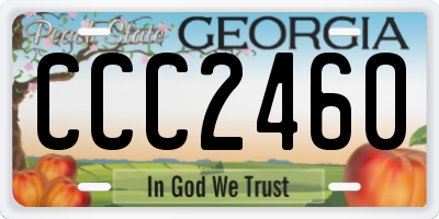 GA license plate CCC2460