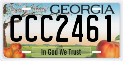 GA license plate CCC2461