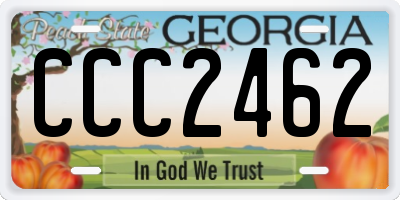 GA license plate CCC2462