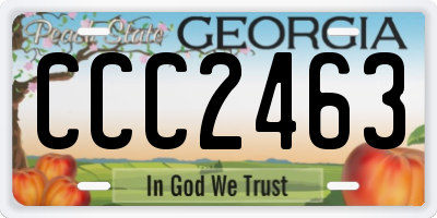 GA license plate CCC2463