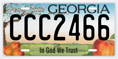 GA license plate CCC2466