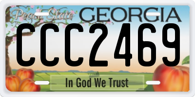 GA license plate CCC2469