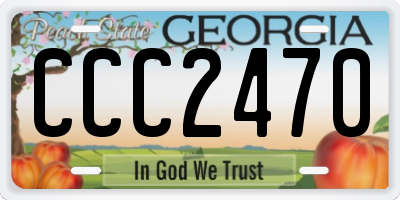GA license plate CCC2470