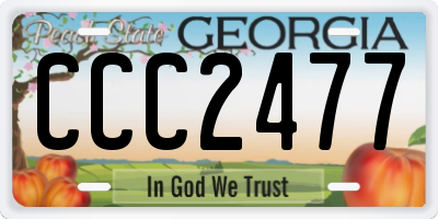 GA license plate CCC2477
