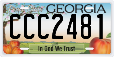 GA license plate CCC2481