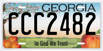 GA license plate CCC2482