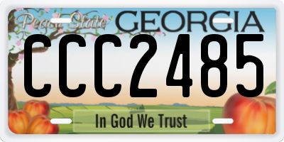 GA license plate CCC2485