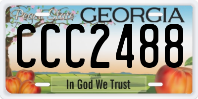 GA license plate CCC2488