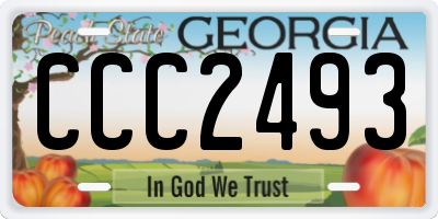GA license plate CCC2493