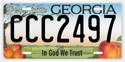 GA license plate CCC2497