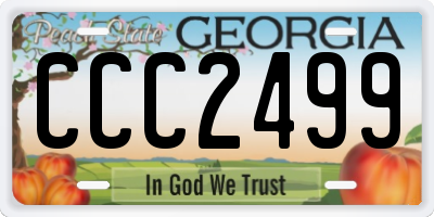 GA license plate CCC2499