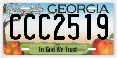 GA license plate CCC2519