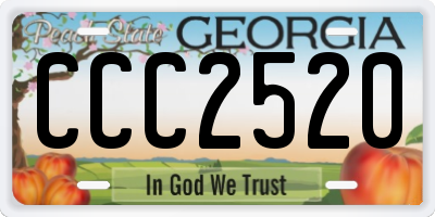 GA license plate CCC2520
