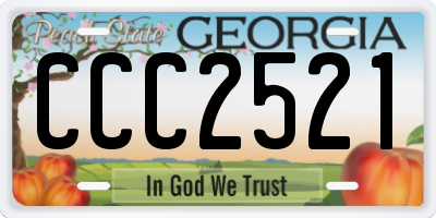 GA license plate CCC2521