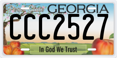 GA license plate CCC2527
