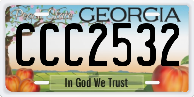 GA license plate CCC2532