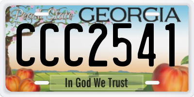 GA license plate CCC2541