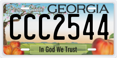 GA license plate CCC2544