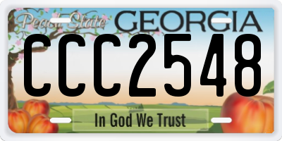 GA license plate CCC2548