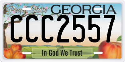 GA license plate CCC2557