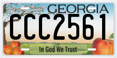 GA license plate CCC2561