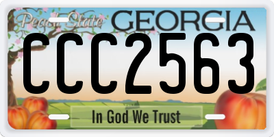 GA license plate CCC2563