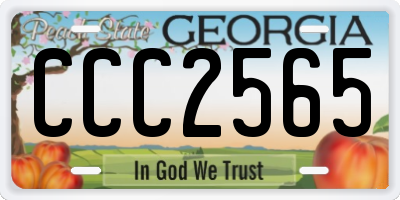 GA license plate CCC2565