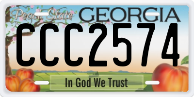 GA license plate CCC2574