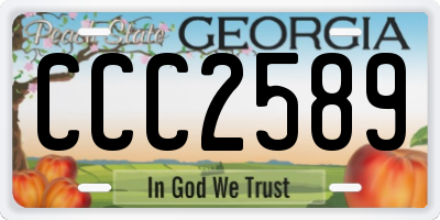 GA license plate CCC2589