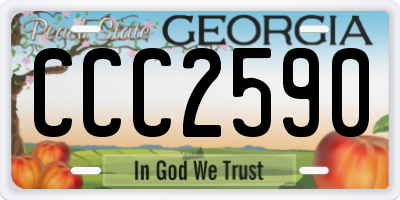 GA license plate CCC2590
